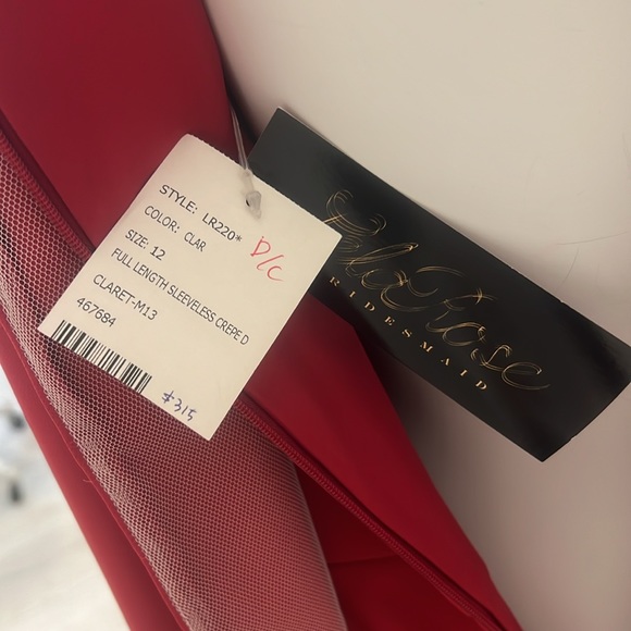 Sample NWT Lela Rose LR220 size 12 Claret red Crepe Pristine - Picture 7 of 7